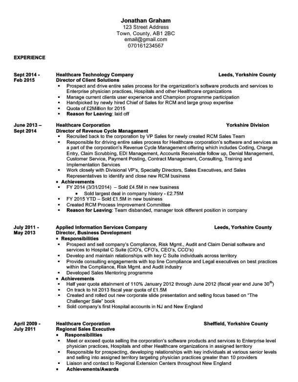 Jon's CV before TopCV